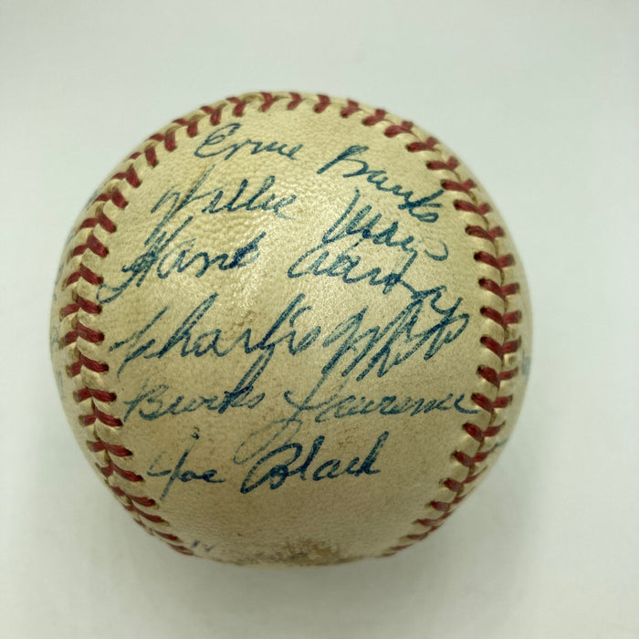Alex Pompez Willie Mays 1955 Negro League All Star Game Signed Baseball PSA DNA