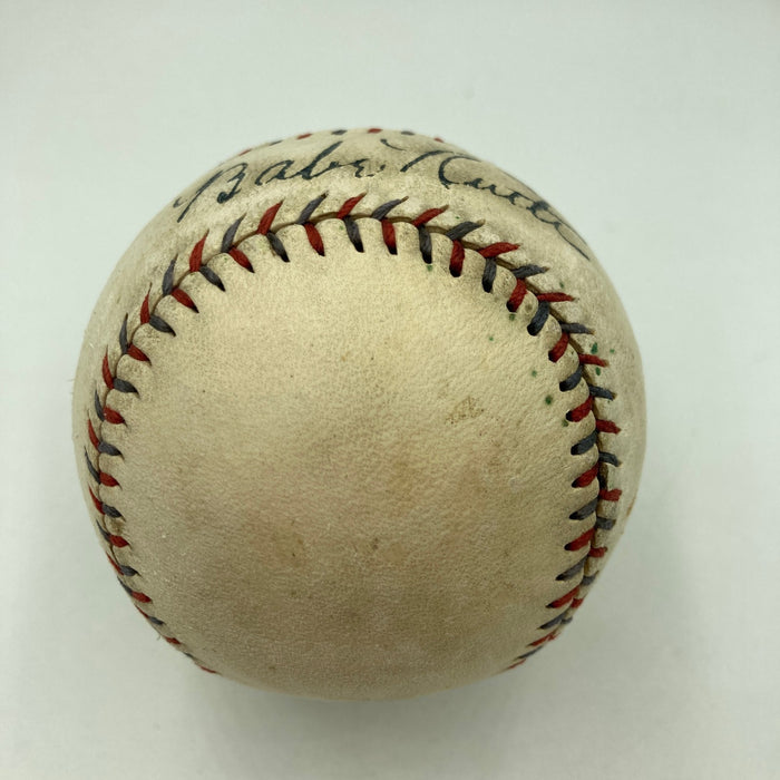 Babe Ruth Single Signed 1928 American League Baseball JSA COA