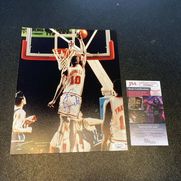 Kevin Garnett Rookie Signed Autographed 8x10 Photo With JSA COA Rare Full Name