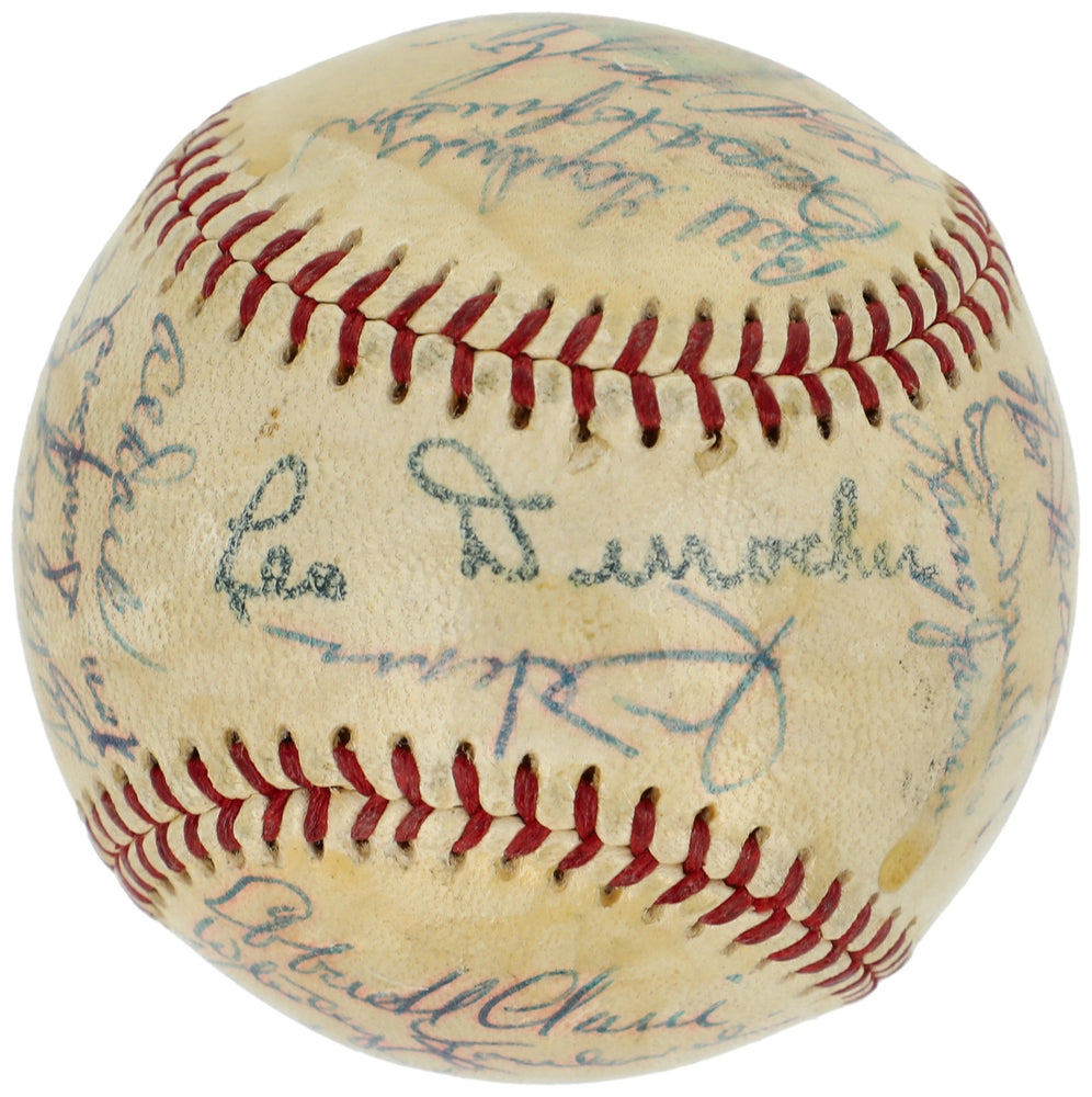 1954 Giants World Series Champs Team Signed Baseball Willie Mays Beckett COA