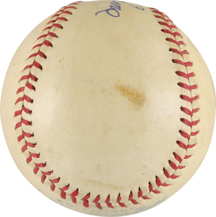 Joe Dimaggio #5 & Ted Williams #9 Signed 1940's AL Harridge Baseball PSA DNA