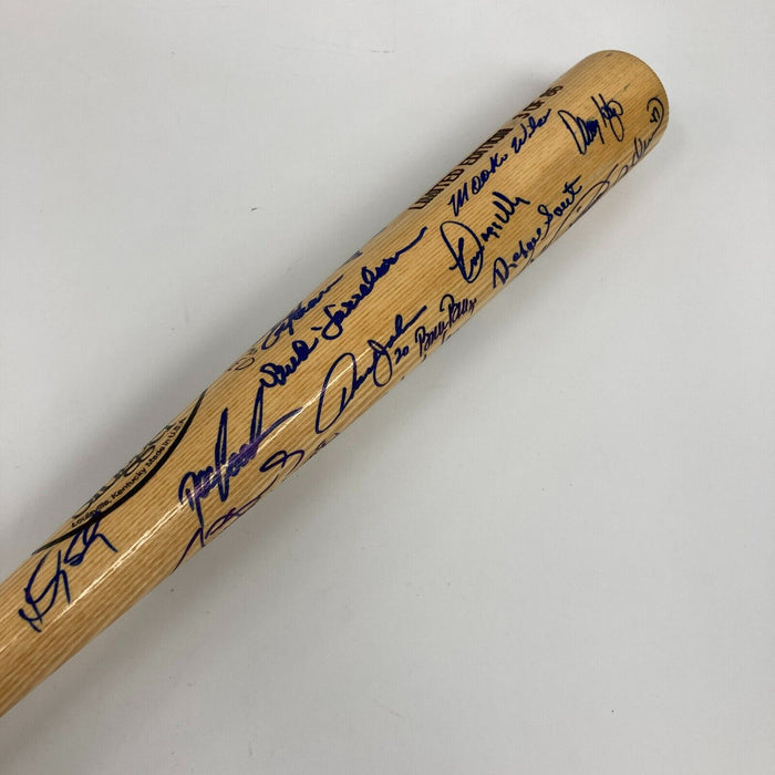 1986 New York Mets Team World Series Champs Signed Bat #3/86 PSA DNA