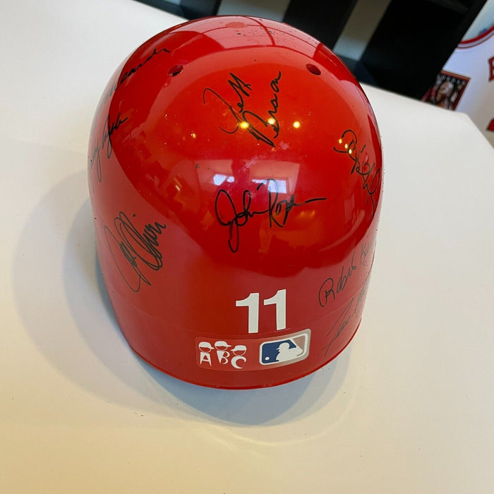 1993 Cincinnati Reds Team Signed Barry Larkin Game Model Helmet