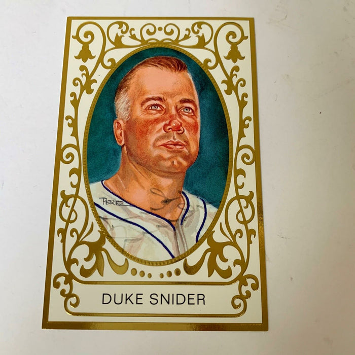 Duke Snider Signed Perez Steele Masterworks Postcard JSA COA