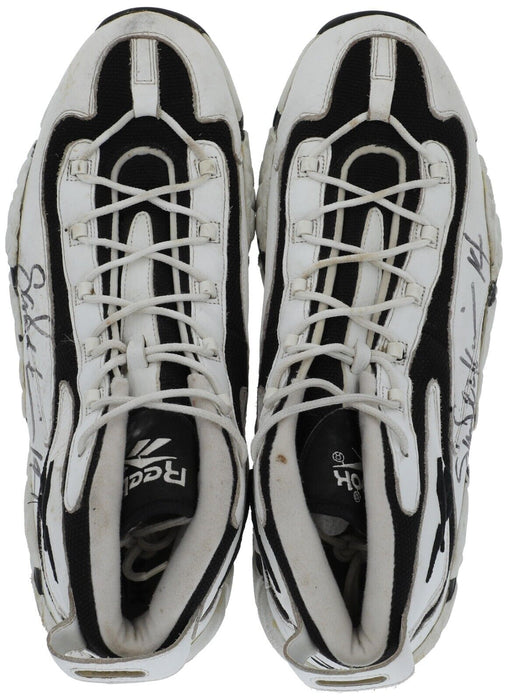 1996 Sam Perkins Game-Used Twice-Signed Seattle SuperSonics Reebok Sneakers BAS