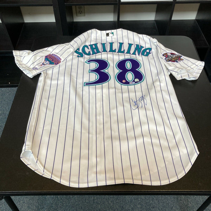 Curt Schilling Signed Authentic 2001 Arizona Diamondbacks Game Model Jersey PSA