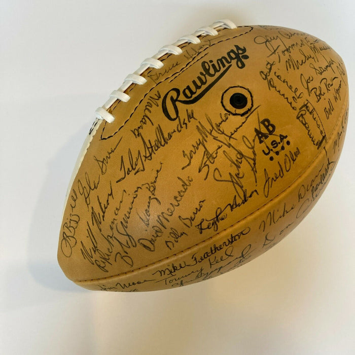 1973 Texas Longhorns SWC Champions Team Signed Football 50+ Sigs JSA COA