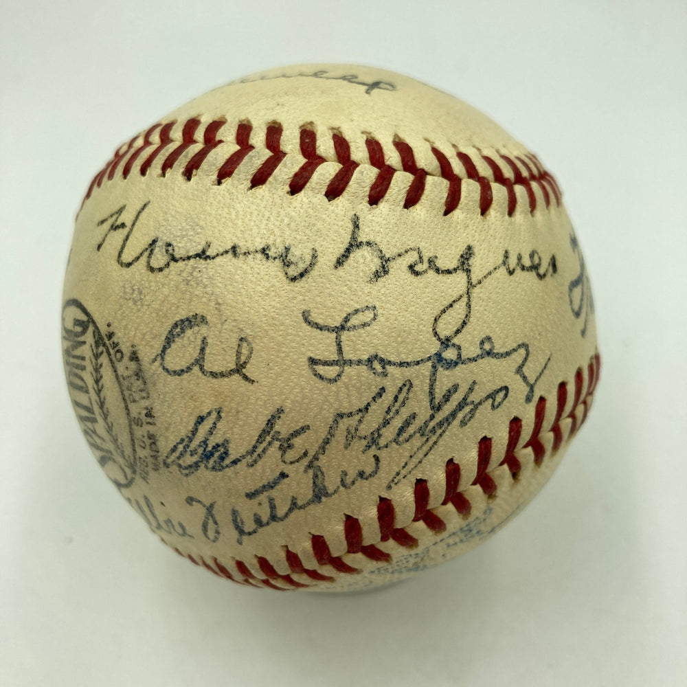 Beautiful Honus Wagner 1942 Pittsburgh Pirates Team Signed Baseball Beckett COA