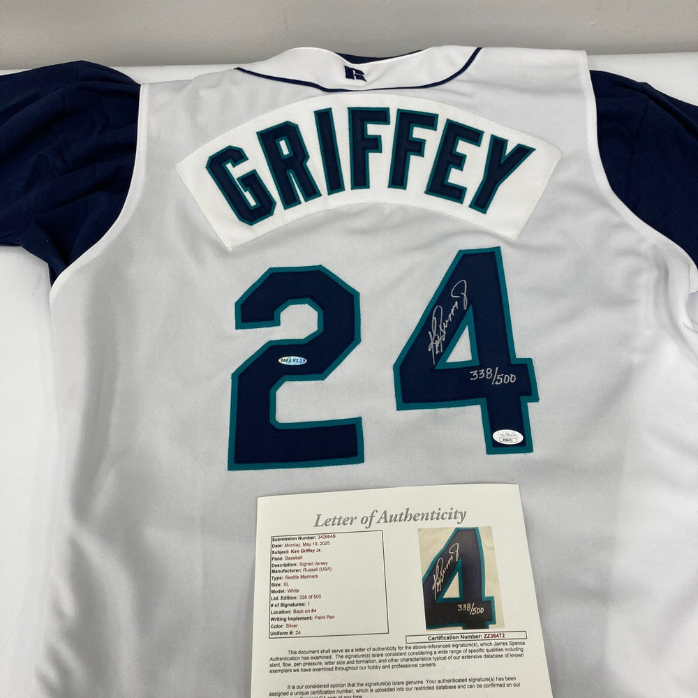 Ken Griffey Jr. Signed Authentic 1990's Seattle Mariners Russell Jersey JSA UDA