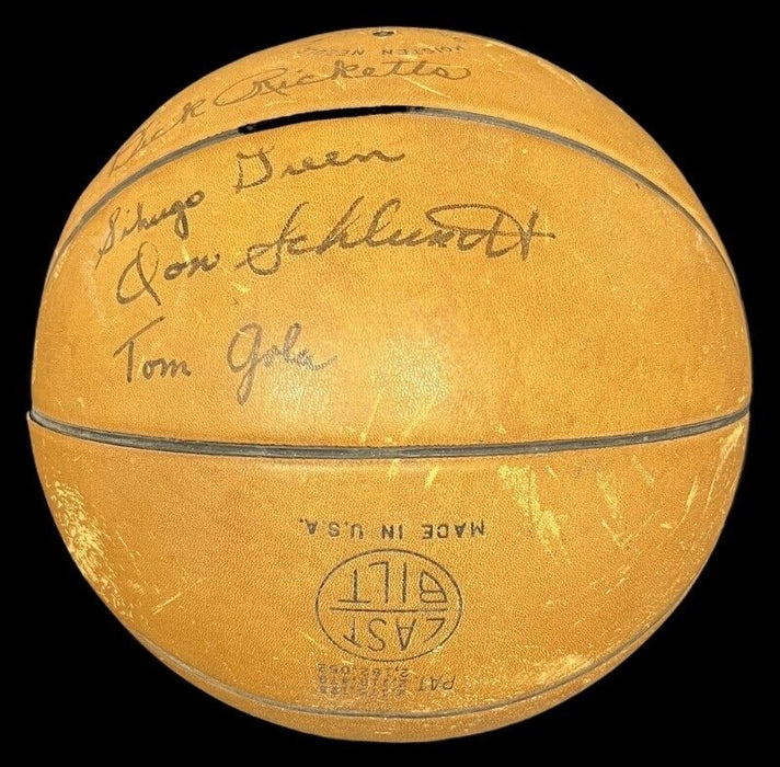 1955 NCAA All American All Star Game Team Signed Basketball Tom Gola JSA COA