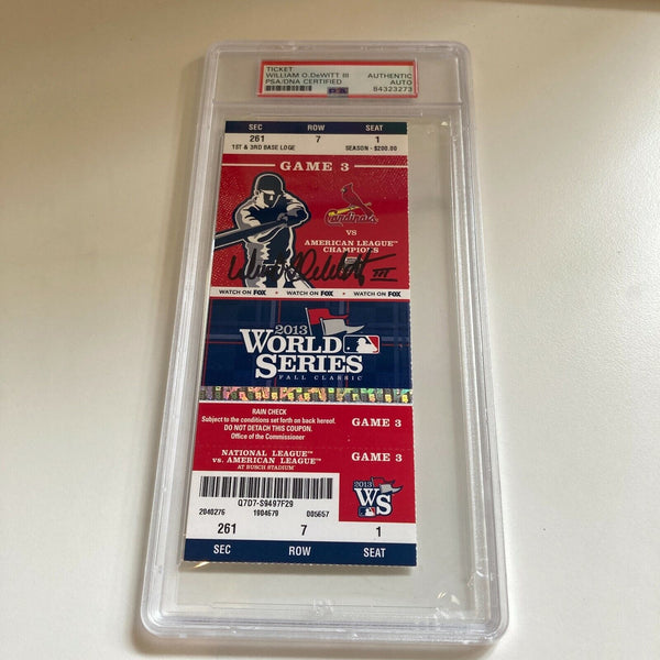 William DeWITT III Signed Autographed 2013 World Series Ticket PSA DNA