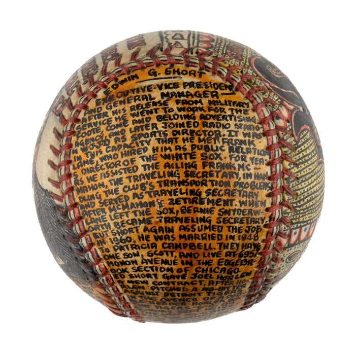 Beautiful Chicago White Sox Hand Painted George Sosnak Folk Art Signed Baseball