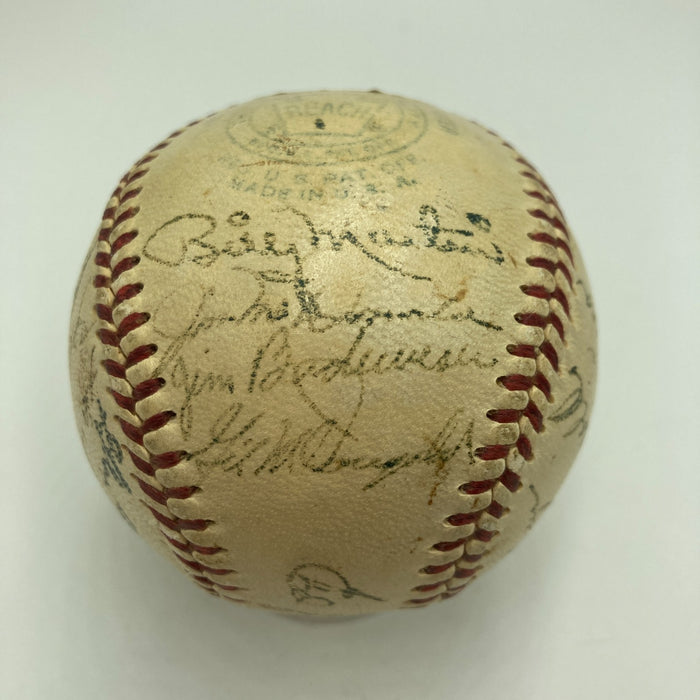 1951 Yankees World Series Champs Team Signed Baseball Mickey Mantle Rookie JSA