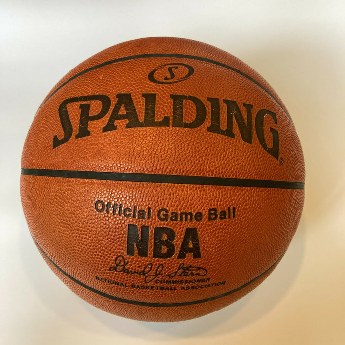 Lebron James Signed Game Used Spalding NBA Game Basketball Beckett GEM MINT 10