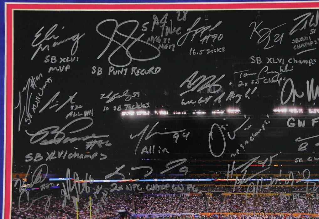 2011 New York Giants Super Bowl XLVI Team-Signed 16x20 Photo Steiner COA