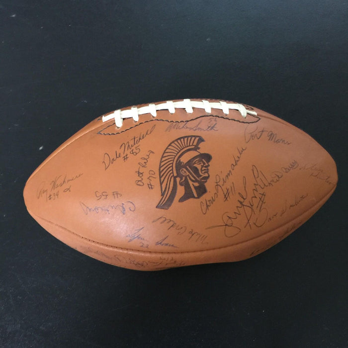 1973 USC Trojans PAC-8 Champions Team Signed Wilson Football 55 Sigs JSA COA