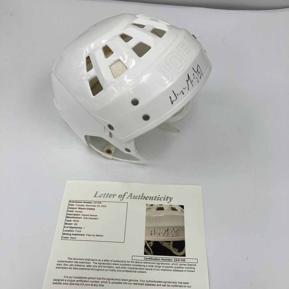 Wayne Gretzky Signed NHL Jofa Hockey Helmet JSA COA