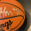 John Wooden UCLA & Bill Walton Signed Official NCAA Basketball PSA DNA Sticker