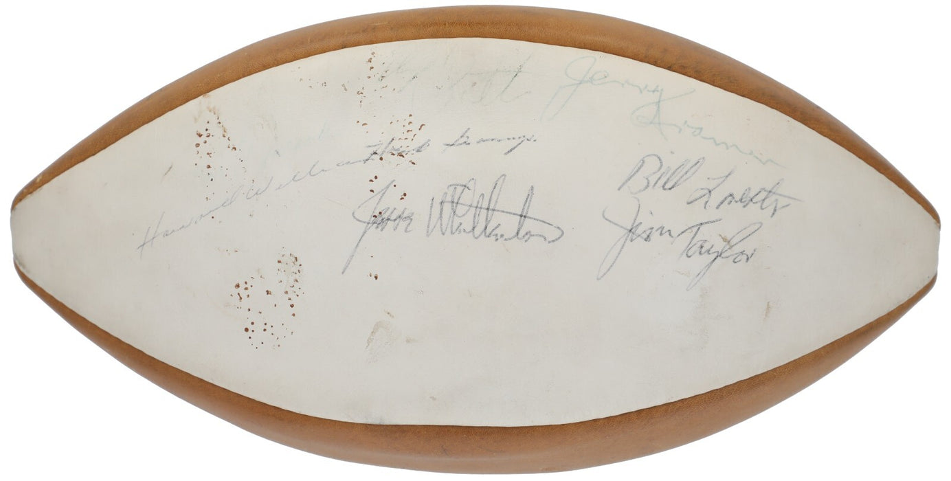 Vince Lombardi 1961 Green Bay Packers NFL Champions Team Signed Football Beckett