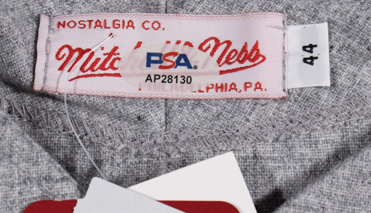 Bob Feller Signed Inscribed STATS Cleveland Indians Mitchell & Ness Jersey PSA