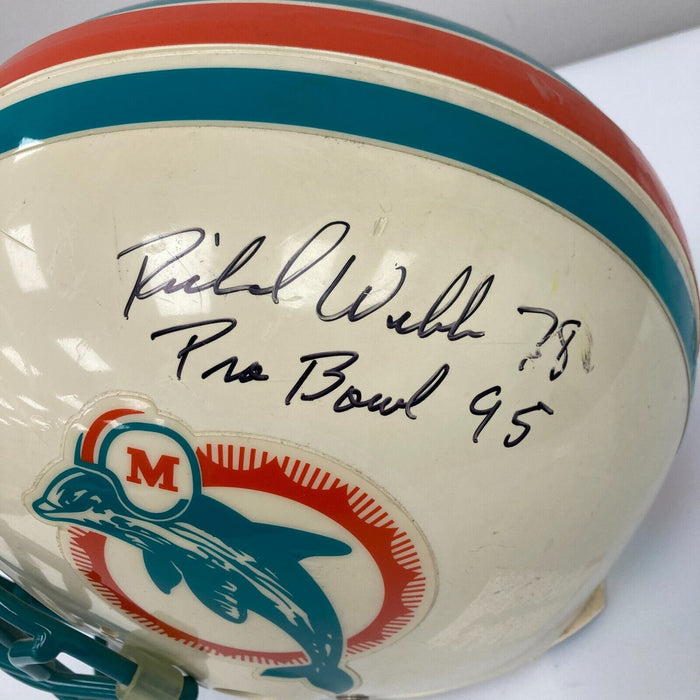 Richmond Webb 1995 Pro Bowl Signed Game Used Miami Dolphins Helmet JSA COA