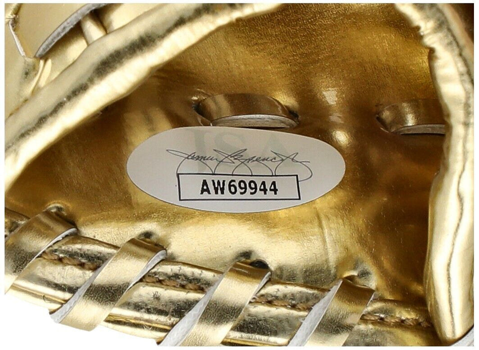 Johnny Bench Signed Rawlings Gold Glove Award Display JSA COA