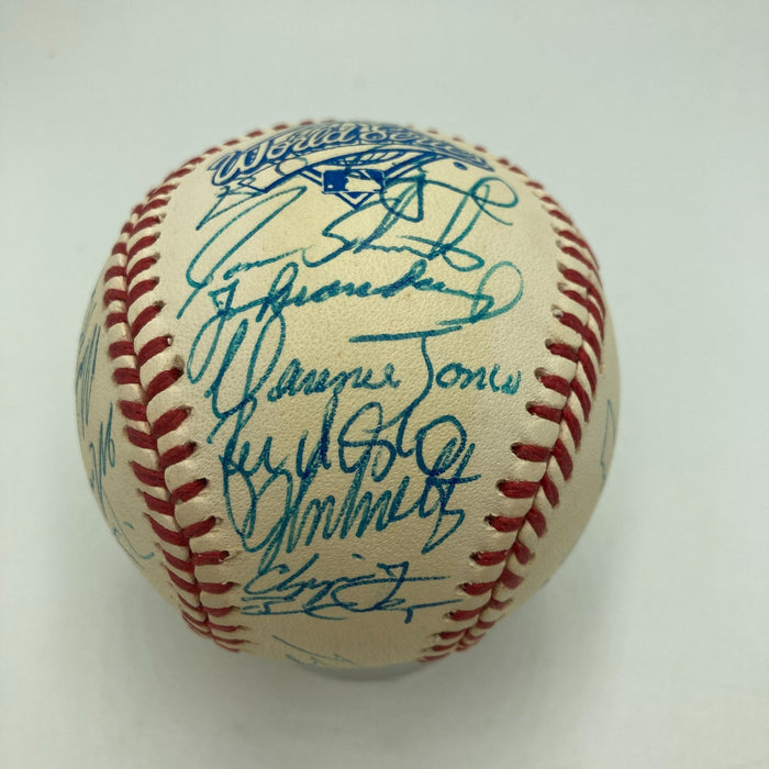 1995 Atlanta Braves World Series Champs Team Signed W.S. Baseball 30 Sig JSA COA
