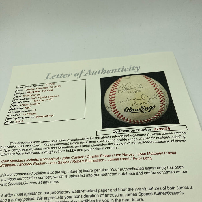 Eight Men Out Movie Cast Signed Baseball 11 Sigs Vintage 1988 RARE JSA COA