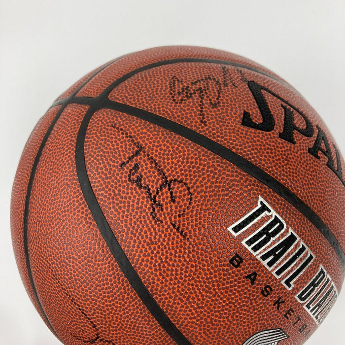 2007-08 Portland Trail Blazers Team Signed Spalding Basketball With Team COA