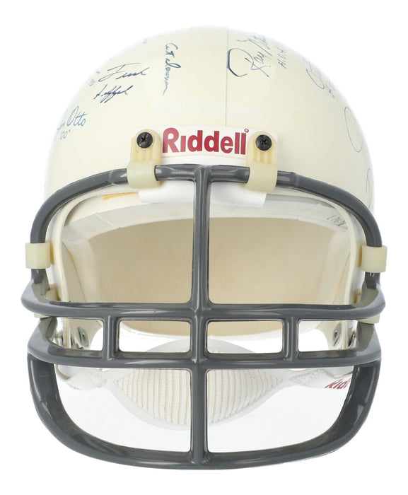 NFL Hall Of Fame Multi Signed Helmet 22 Sigs Ray Nitschke Otto Graham Beckett