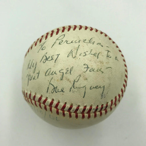 1960's Bill Rigney Signed Game Used Official National League Giles Baseball JSA