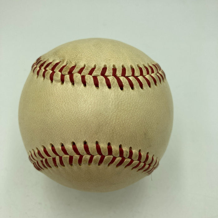Jack Brickhouse Signed Vintage 1950's National League Giles Baseball JSA COA