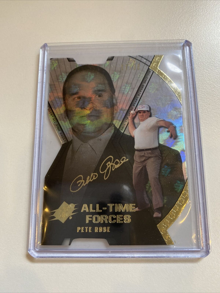 2012 Upper Deck SPX All Time Forces Pete Rose Auto Signed Baseball Card