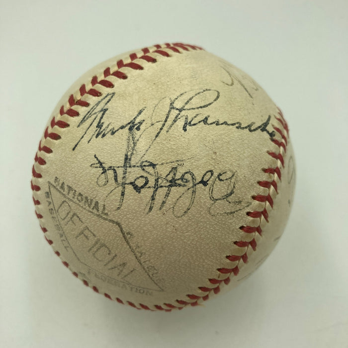 Babe Ruth & Ty Cobb Hall Of Fame Multi Signed Baseball JSA COA