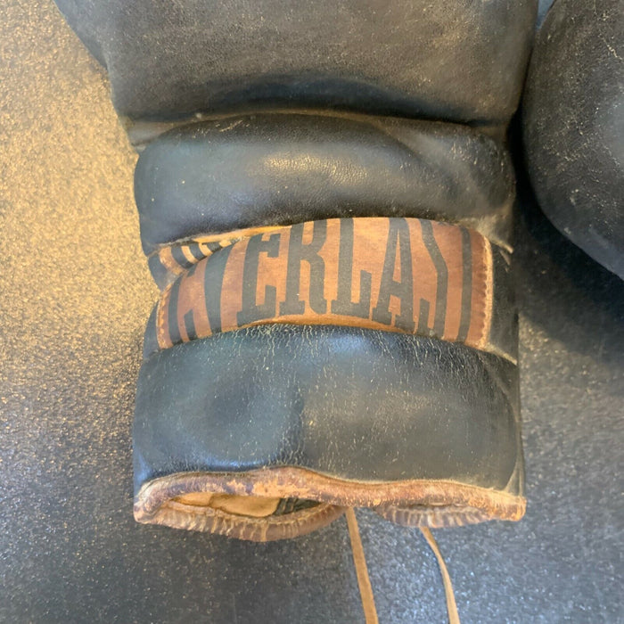 Floyd Patterson Signed & Dated Vintage 1960 Everlast Boxing Gloves Pair JSA COA