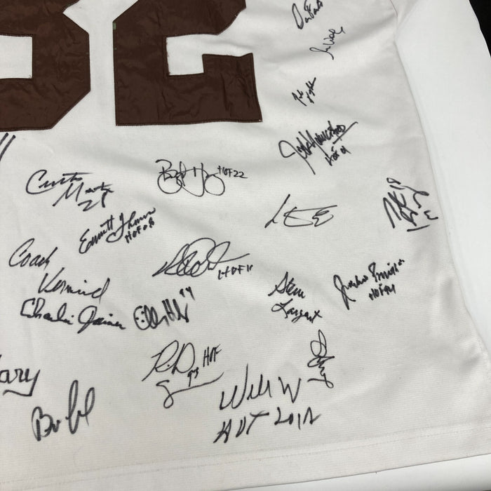 NFL Hall Of Fame Multi Signed Mitchell & Ness Jersey With 40+ Signatures JSA COA