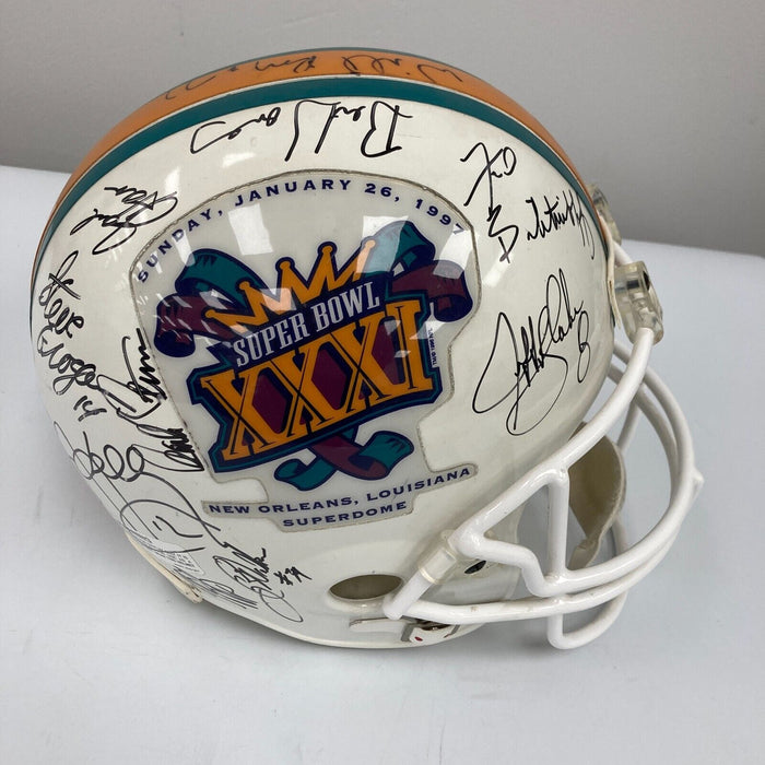 NFL Hall Of Fame Legends Multi Signed 1997 Super Bowl Helmet JSA COA