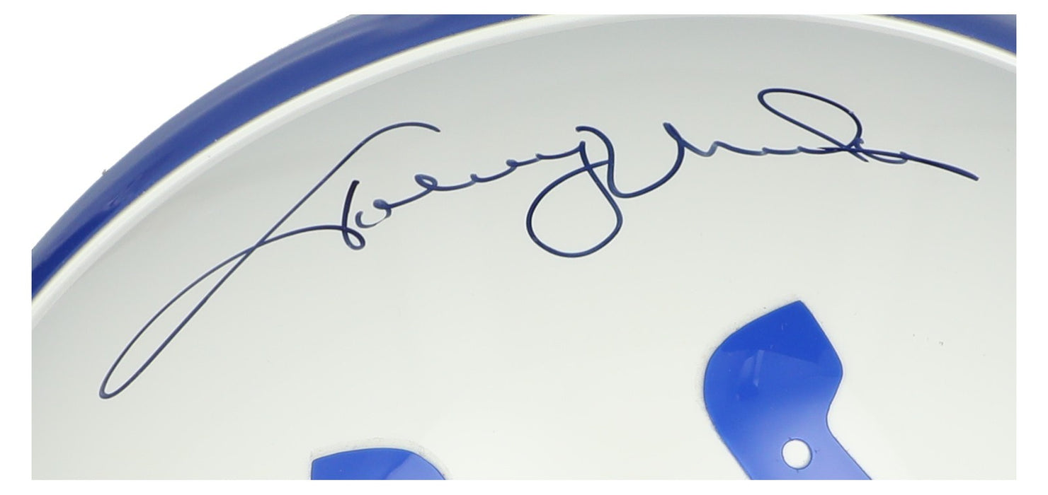 Johnny Unitas Signed Baltimore Colts Riddell Full Size Helmet Beckett COA