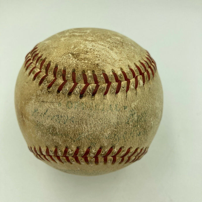 George Uhle Single Signed 1954 Game Used American League Baseball