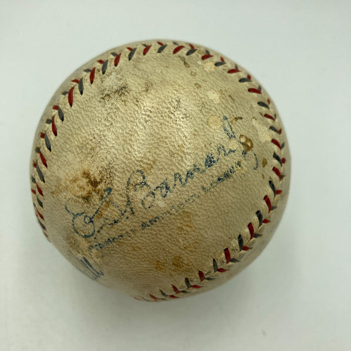 Eddie Collins Red Faber 1929 A's World Series Champs Signed Baseball JSA COA