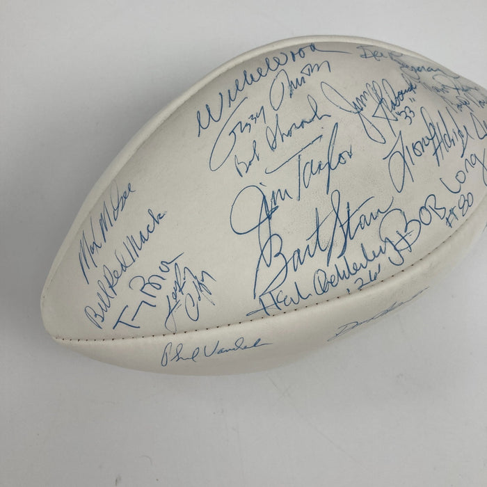 1966 Green Bay Packers Super Bowl 1 Champs Team Signed Football JSA COA