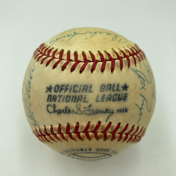 1971 Pittsburgh Pirates WS Champs Team Signed Baseball Roberto Clemente BAS COA