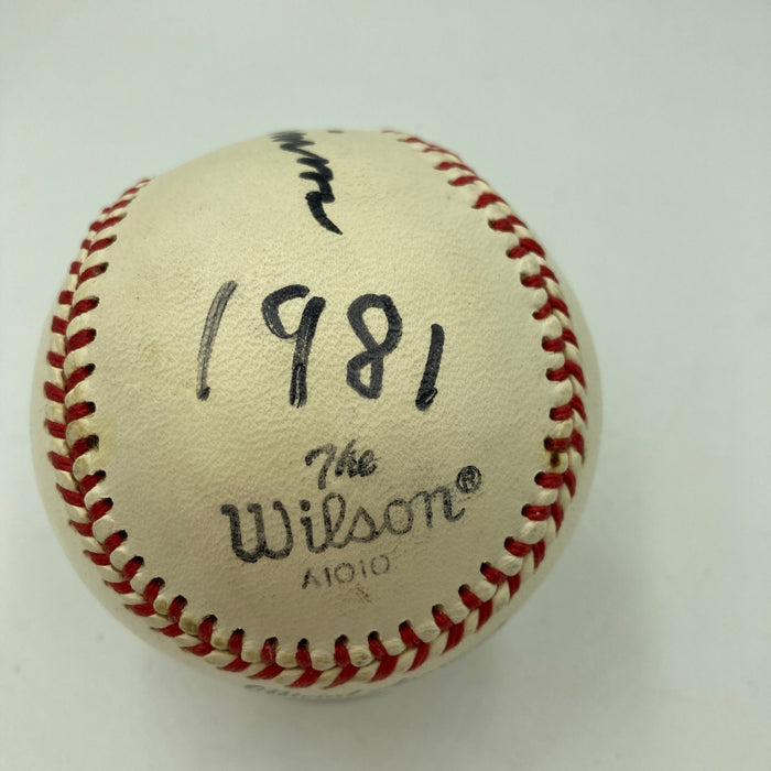 George Bamberger & Charlie Grimm Signed Vintage Baseball JSA COA