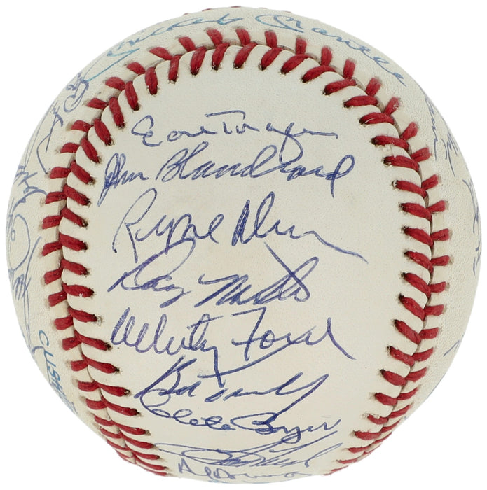 1961 New York Yankees World Series Champs Team Signed Baseball Mickey Mantle JSA
