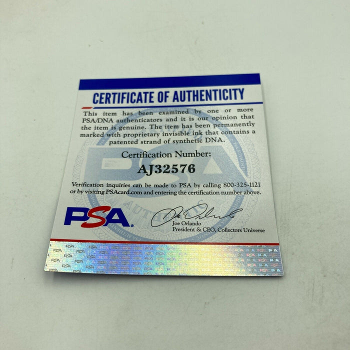 Richie Ashburn 1951 Hits Leader 221 Hits Signed Inscribed Baseball PSA DNA COA