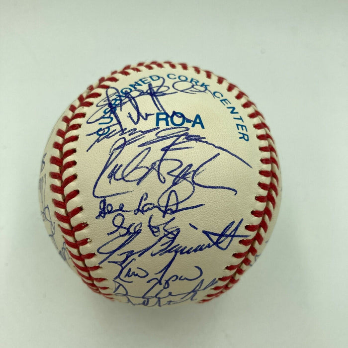 Nice 1993 Minnesota Twins Team Signed AL Baseball With Kirby Puckett JSA COA