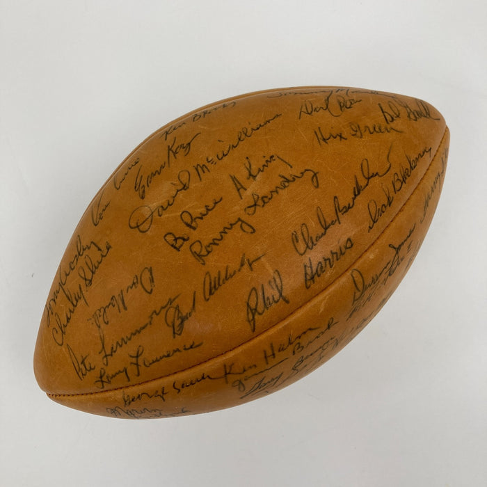 1963 University Of Texas Longhorns NCAA Champions Team Signed Football JSA COA