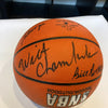 Wilt Chamberlain Bill Russell HOF Legendary Centers Signed Basketball JSA COA