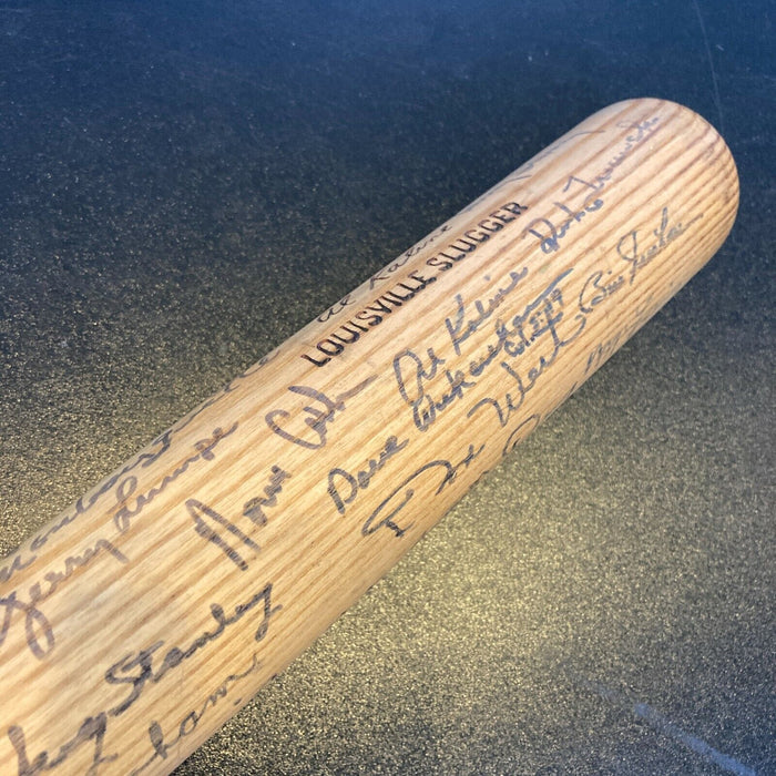 1966 Detroit Tigers Team Signed Al Kaline Game Issued Bat PSA DNA & JSA COA