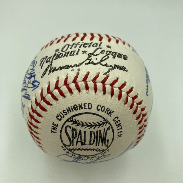 Beautiful 1965 Los Angeles Dodgers World Series Champs Team Signed Baseball PSA